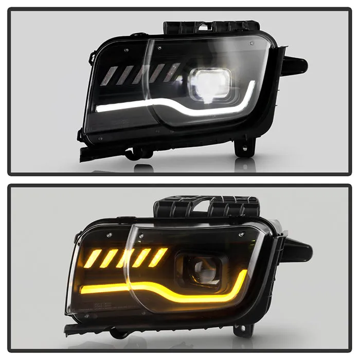 Spyder LED Projectile Headlights Chevy Camaro (10-13) Halogen Model [Apex  Series - Sequential LED Turn Signal] Black