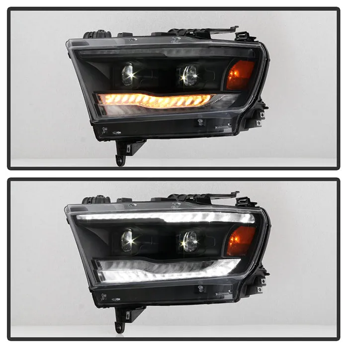 Spyder LED Projectile Headlights Dodge Ram (19-20) Halogen Model [Apex  Series - Sequential LED Turn Signal] Black or Chrome