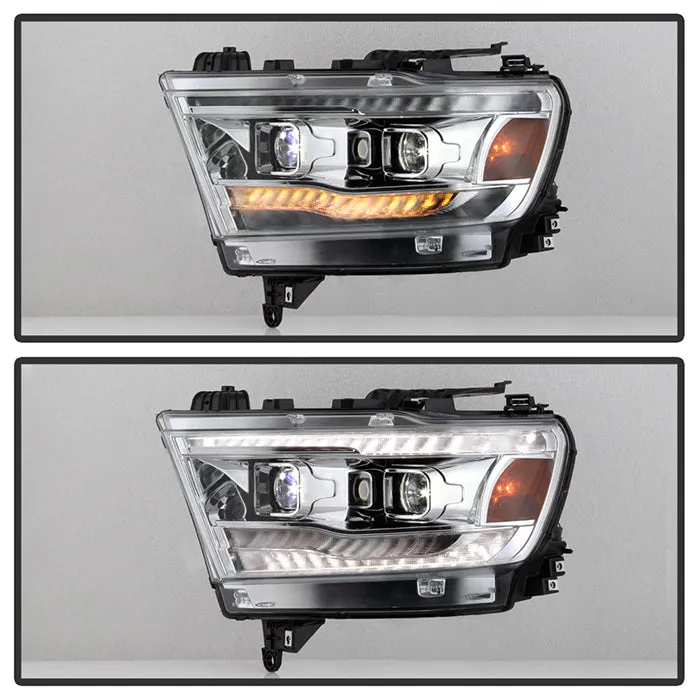 Spyder LED Projectile Headlights Dodge Ram (19-20) Halogen Model [Apex  Series - Sequential LED Turn Signal] Black or Chrome