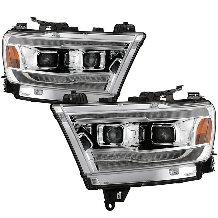 Spyder LED Projectile Headlights Dodge Ram (19-20) Halogen Model [Apex  Series - Sequential LED Turn Signal] Black or Chrome