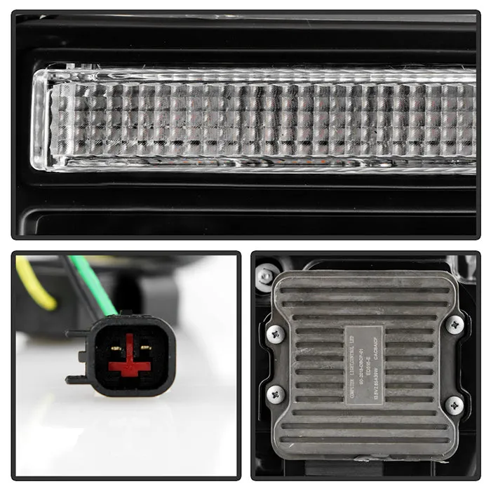 Spyder LED Projectile Headlights Ford F250/F350/F450 Super Duty (20-22) Halogen Model [Apex  Series - Sequential LED Turn Signal] Black