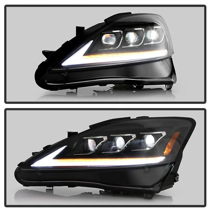 Spyder LED Projectile Headlights Lexus IS 250/350 (06-10) Halogen Model [Apex  Series - Sequential LED Turn Signal] Black