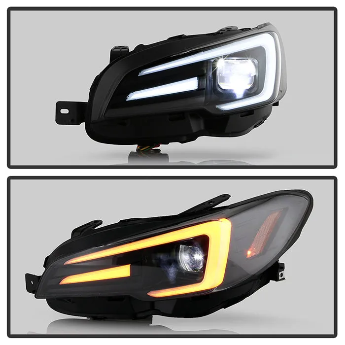 Spyder LED Projectile Headlights Subaru WRX (15-20) LED Model [Apex  Series - Sequential LED Turn Signal] Black