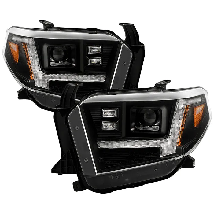 Spyder LED Projectile Headlights Toyota Tundra SR / SR5 (14-18) Halogen Model [Apex Series] Sequential LED Turn Signal or Light Bar DRL