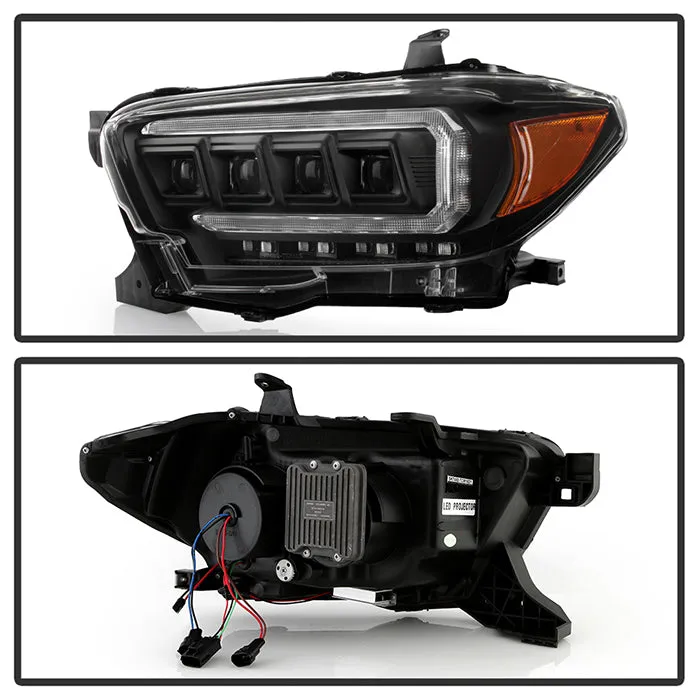 Spyder LED Projector Headlights Toyota Tacoma (16-22) Halogen Model [Apex  Series - Sequential LED Turn Signal] Black or Chrome