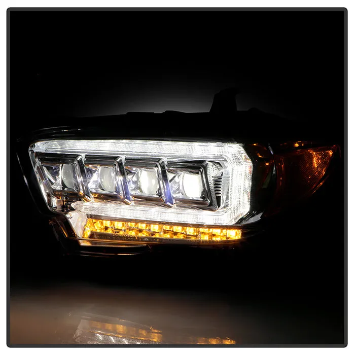 Spyder LED Projector Headlights Toyota Tacoma (16-22) Halogen Model [Apex  Series - Sequential LED Turn Signal] Black or Chrome