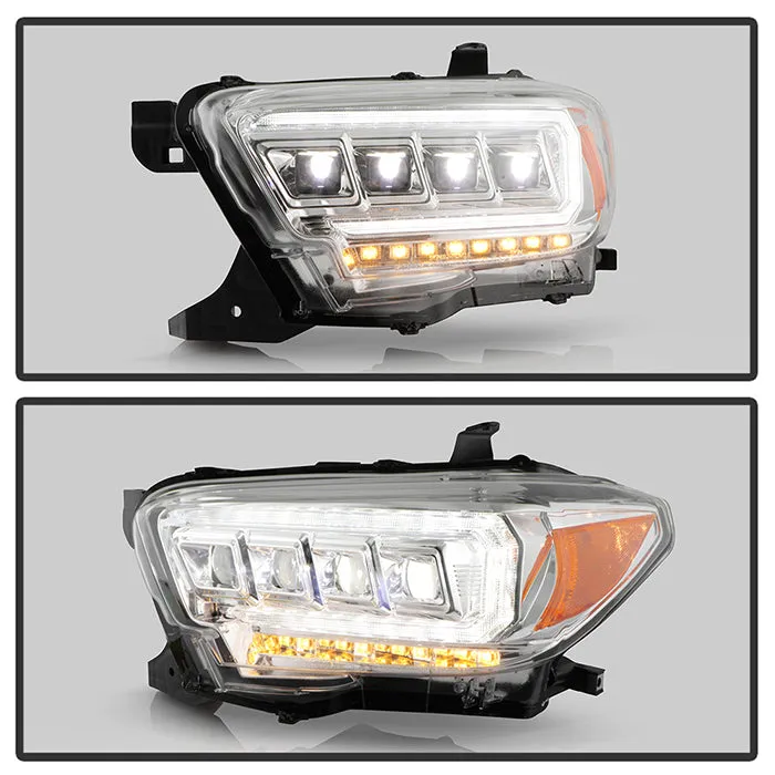 Spyder LED Projector Headlights Toyota Tacoma (16-22) Halogen Model [Apex  Series - Sequential LED Turn Signal] Black or Chrome