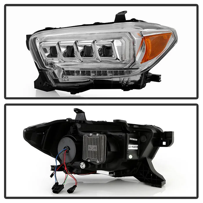 Spyder LED Projector Headlights Toyota Tacoma (16-22) Halogen Model [Apex  Series - Sequential LED Turn Signal] Black or Chrome