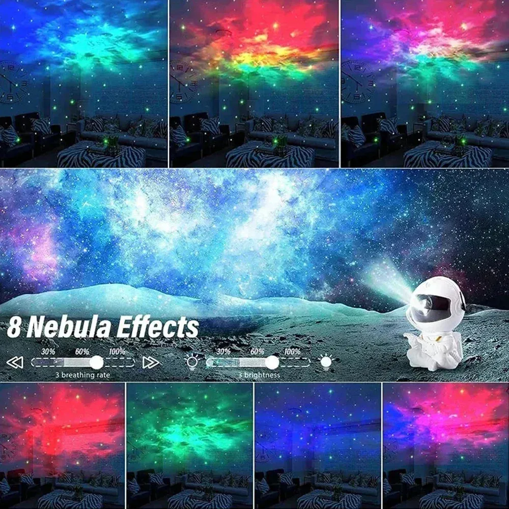 Star Projector Galaxy Night Light Astronaut