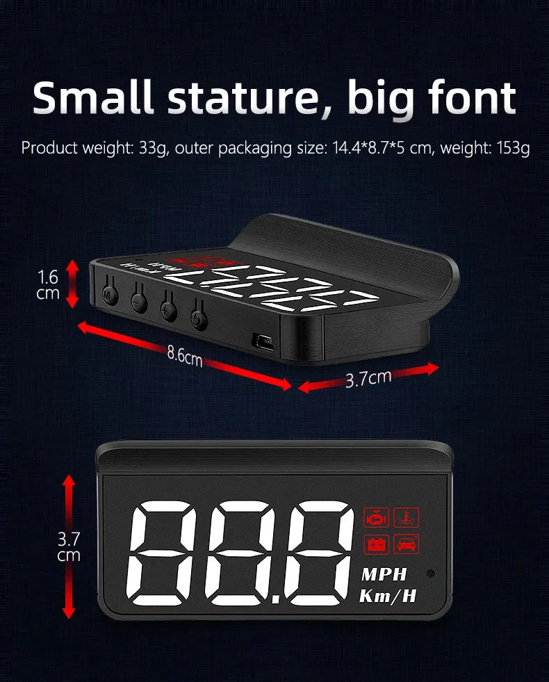 Vintage Digital Car Speedometer Projector Display