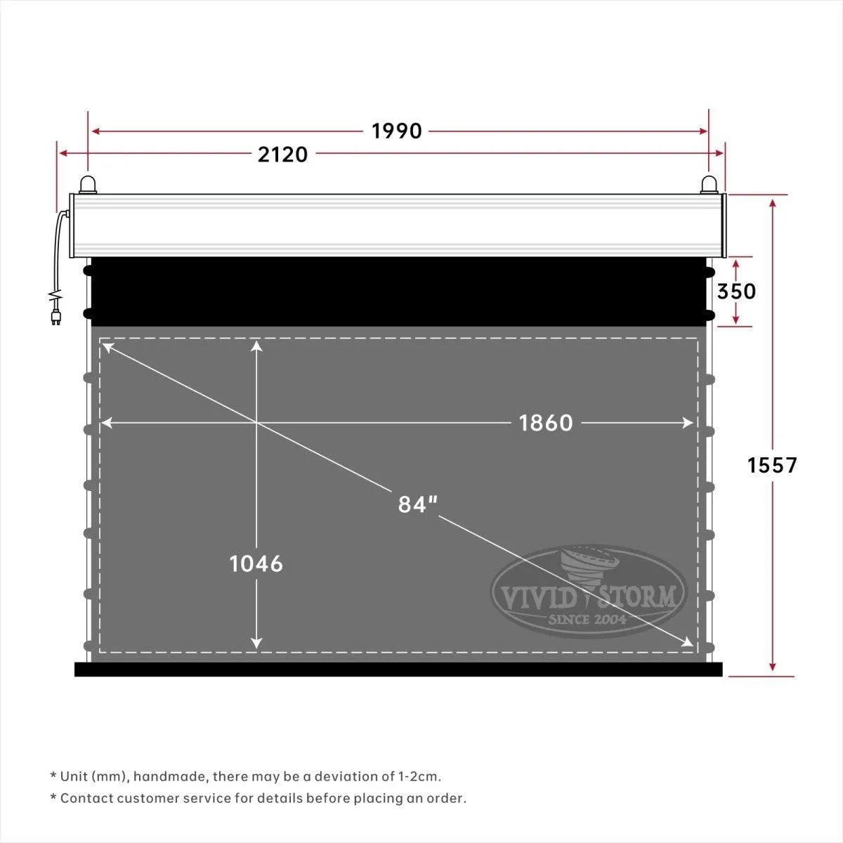 VIVIDSTORM PRO Slimline Motorized Tension UST ALR Projector screen