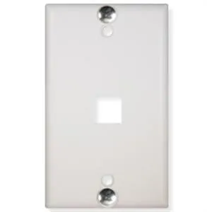 Wall Plate- Phone- Flush- 1-port- White