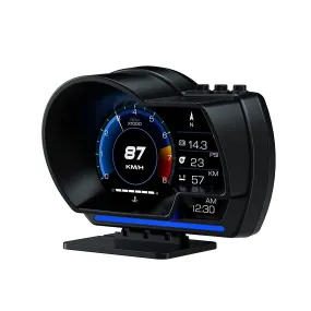 Wiiyii Car HUD Head up Display P6, OBD GPS Smart Gauge, Works Great for Most Cars (190 Grams)