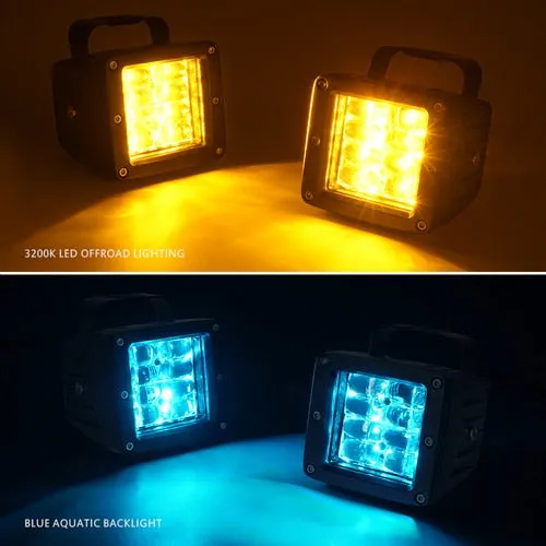 Xprite Aquatic Series 3" Philips LED Spot Light w/ Blue Backlight  - Clear or Amber